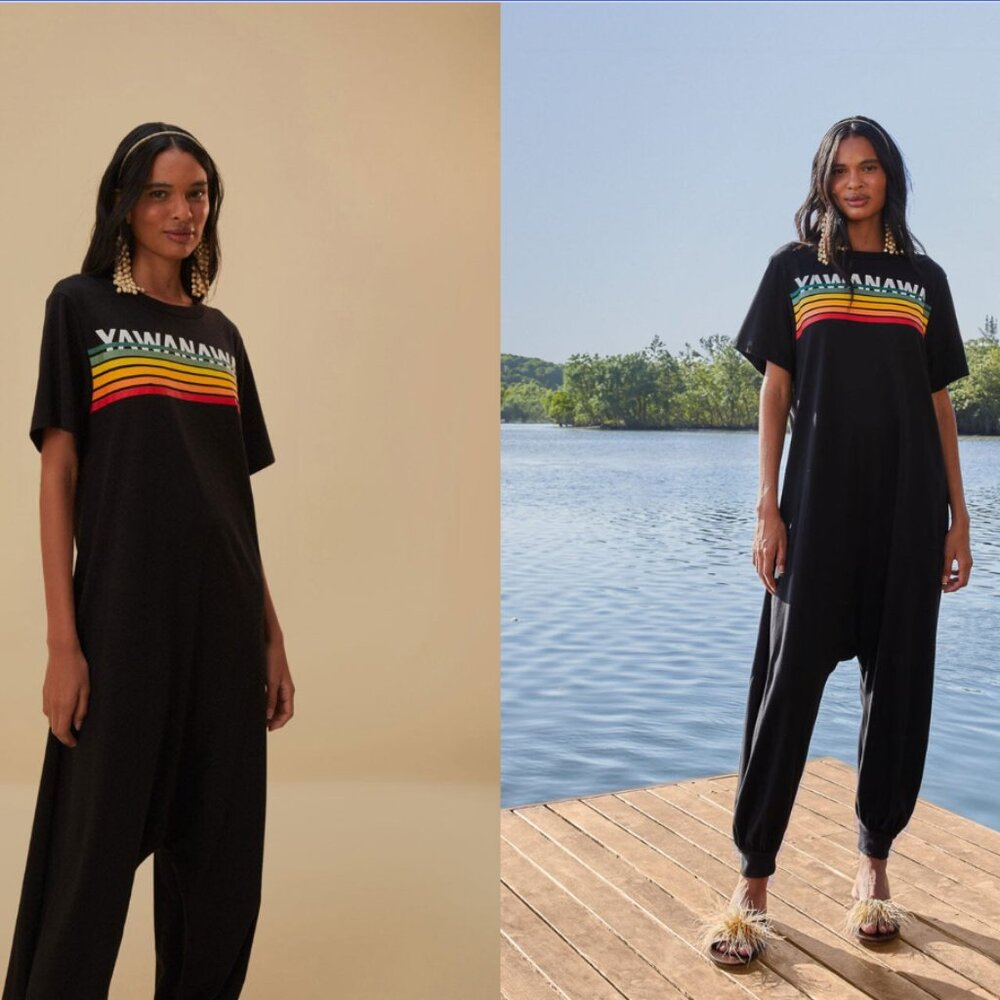 Yawanawa carioca longsleeve jumpsuit - FARMRio